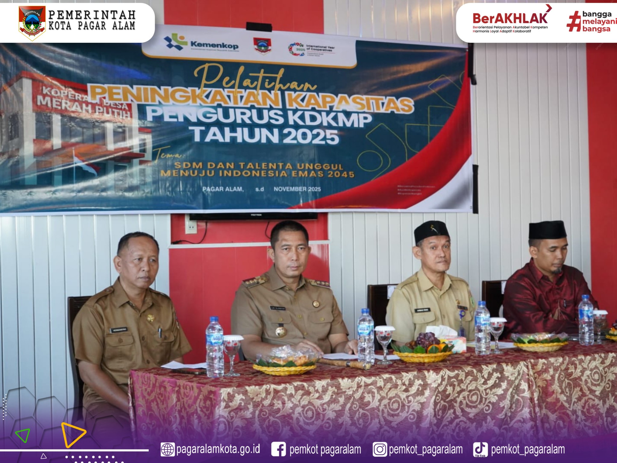 Pemkot Pagar Alam Gelar Pelatihan Peningkatan Kapasitas Pengurus Koperasi Merah Putih Melalui Disperindagkop & UKM